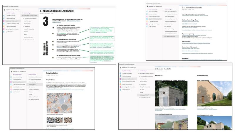 Basler Kompass - 7 Punkte zum postfossilen Planen und Bauen – Auszug aus dem Zettelkasten zum Basler Kompass – Bau- und Verkehrsdepartement des Kantons Basel-Stadt, Städtebau & Architektur
